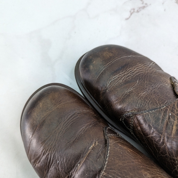 Vtg Dr Martens Shoe Womens 9.5 Leather Monk Strap Buckle Made England Oxford Y2K - Picture 6 of 14